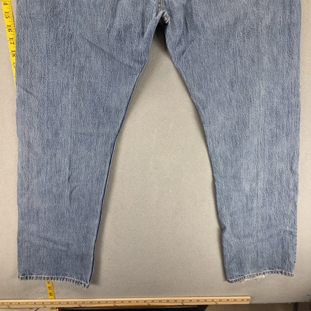Levis‎ 501 Jeans Mens Blue Straight Button Fly Distressed Denim Fits 38x30